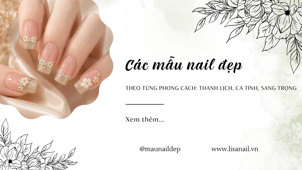 Các mẫu nail đẹp theo từng phong cách: thanh lịch, cá tính, sang trọng