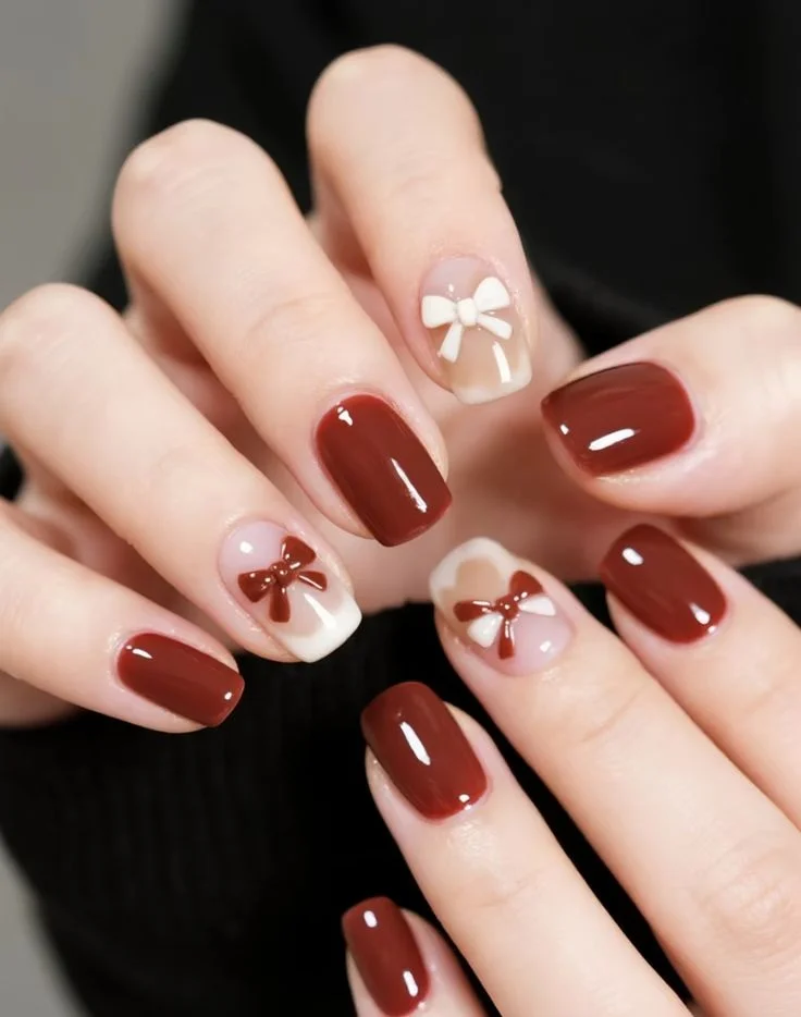 các mẫu nail màu đỏ đẹp